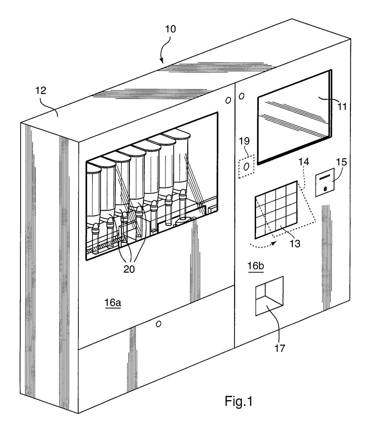 Printing system for a vending machine