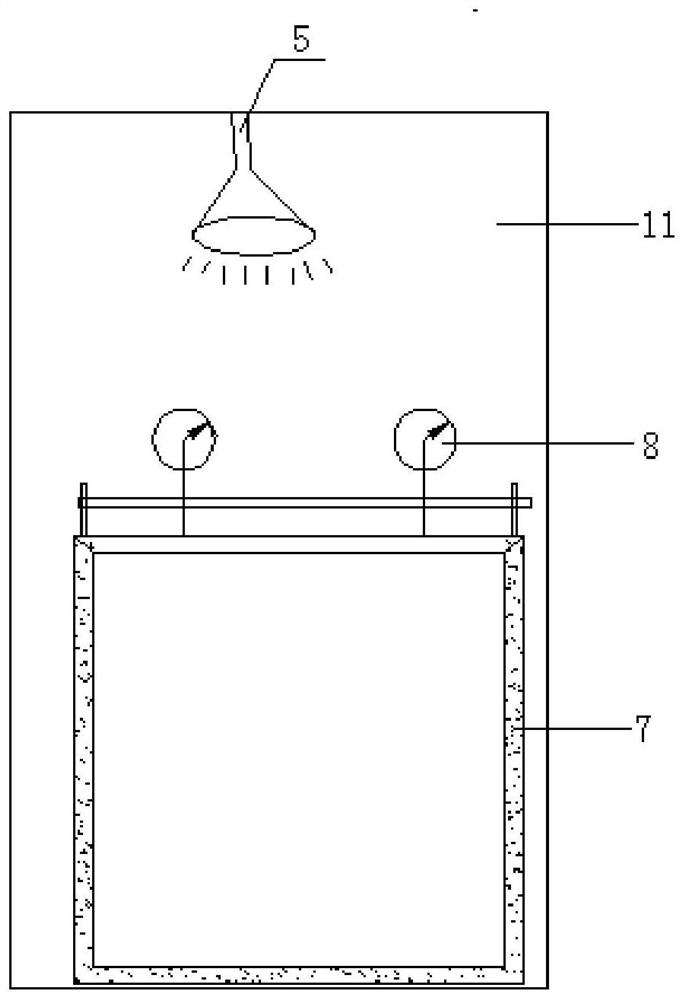 A test device and test method for simulating on-site rock disintegration of slope