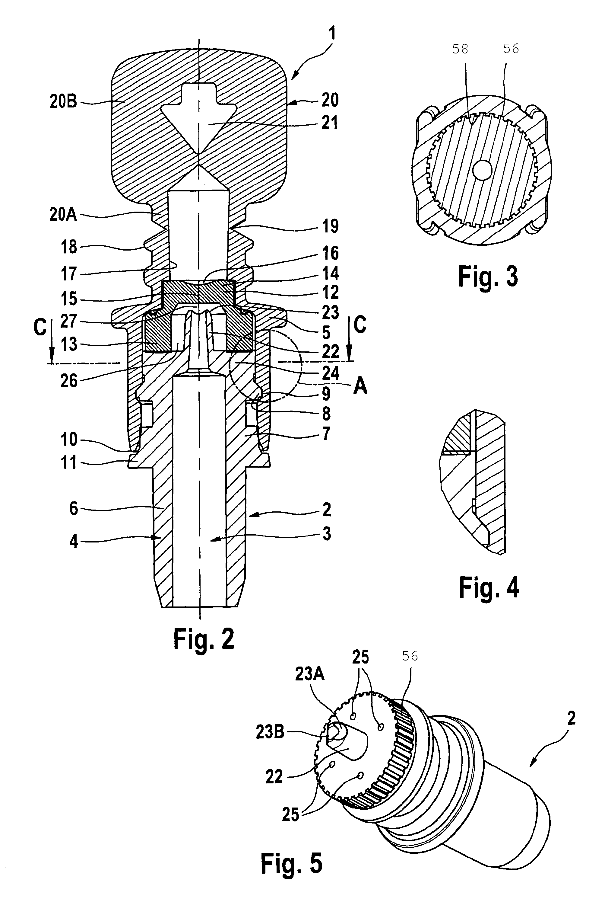 Connector having a membrane, for connecting a syringe to a container or tubing