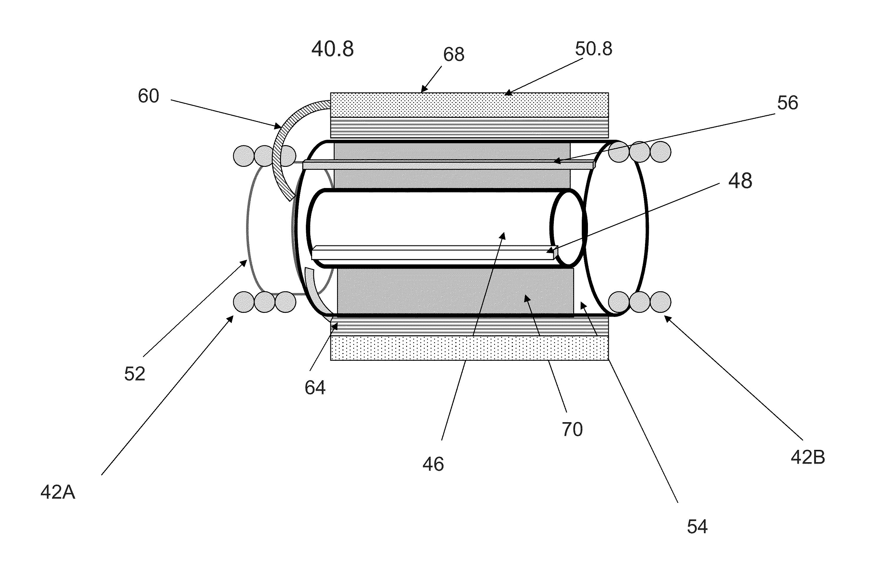 Implantable device with electrical filter