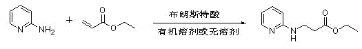 Preparation method of 3-(2-pyridine amino) ethyl propionate