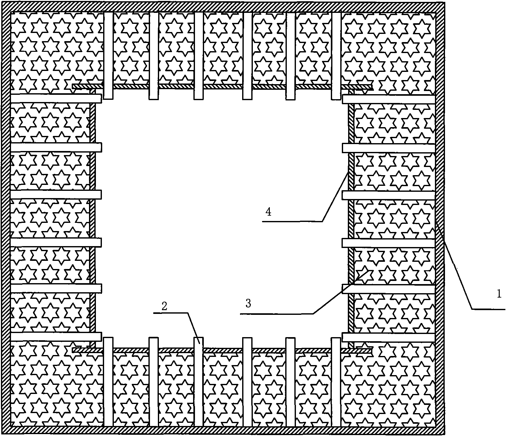 Method for constructing fiber blanket protective layer for furnace