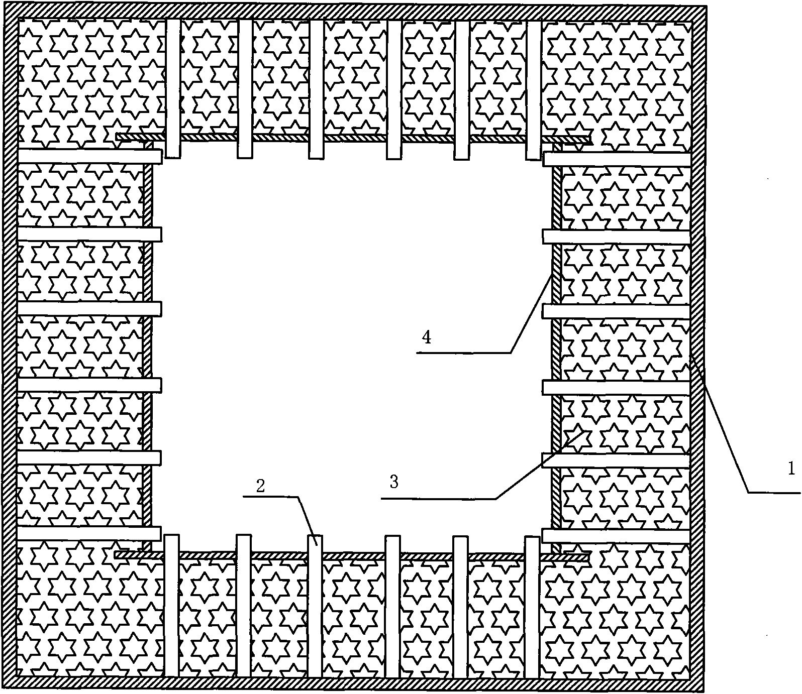 Method for constructing fiber blanket protective layer for furnace