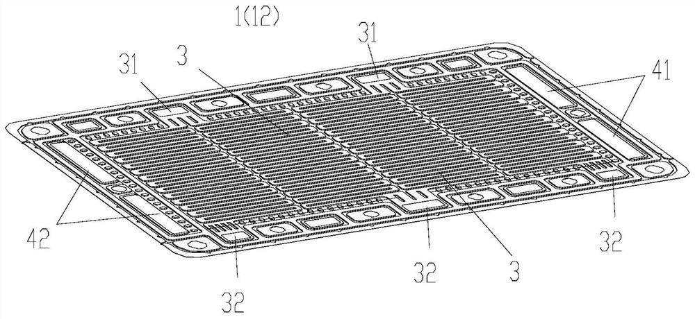 Bipolar plate structure and fuel cell