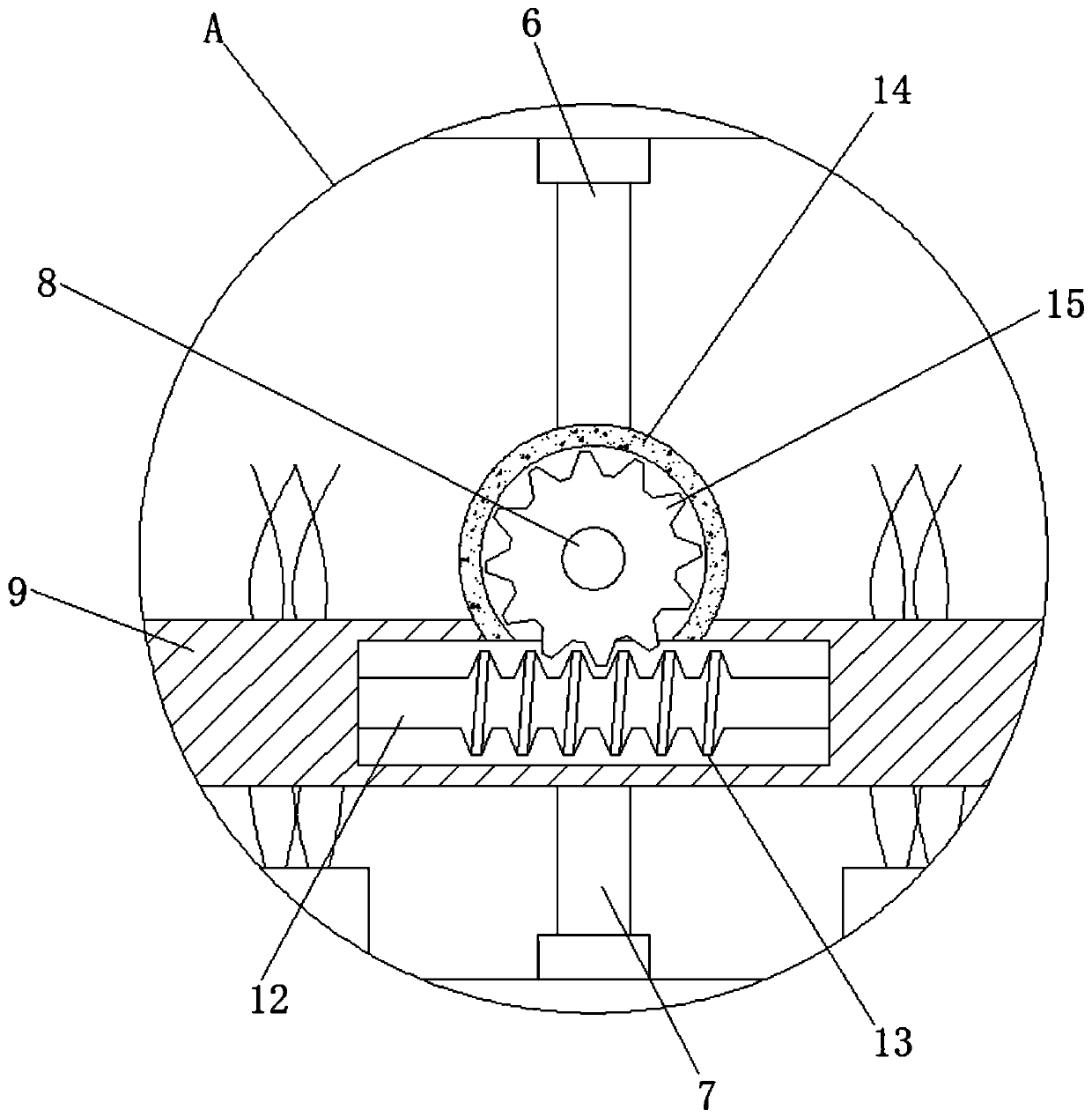 Garden walkway for landscaping based on lifting of folding rod