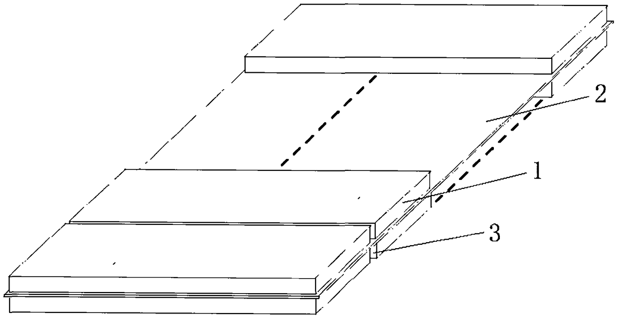 Folding-type airport emergency repair and construction composite combination way panel and manufacturing method thereof