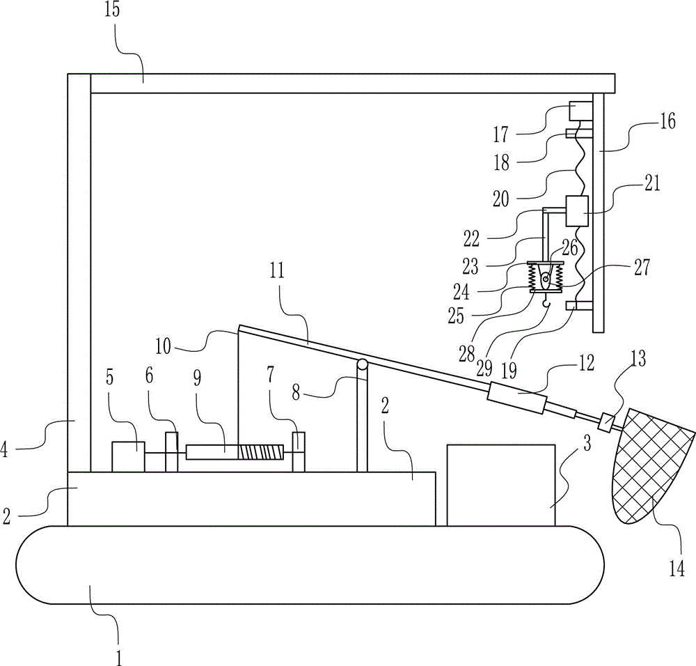 Lake surface garbage salvage device for urban park