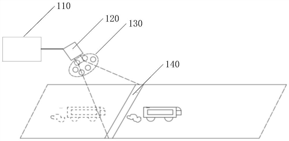 Vehicle tail gas puff positioning detection method, device, and equipment, storage medium and system