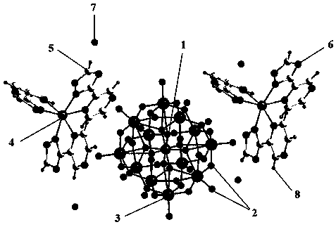 Preparation method and photocatalytic application of polyacid-based cobalt metal-organic hybrid material