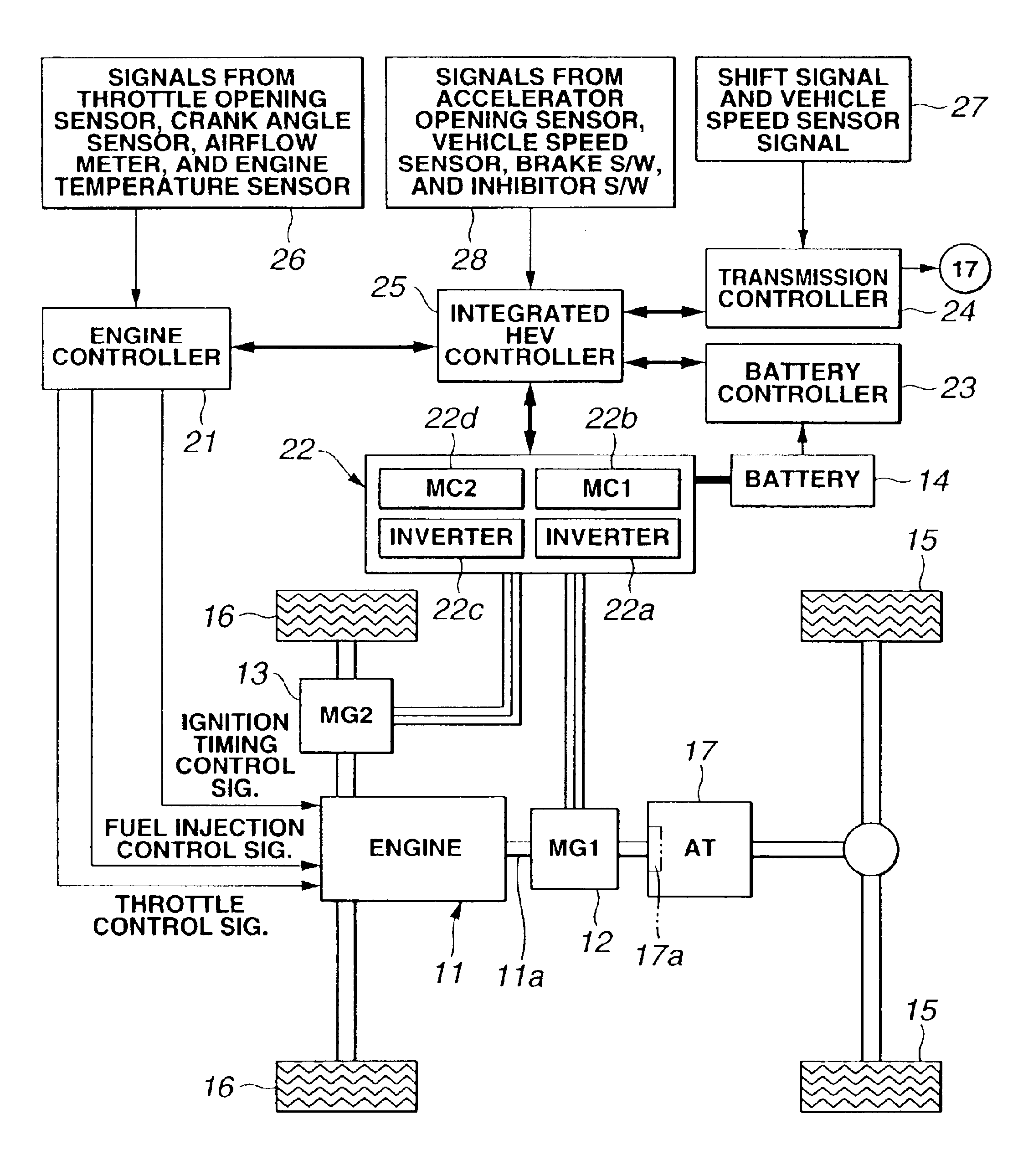 Hybrid vehicle employing hybrid system