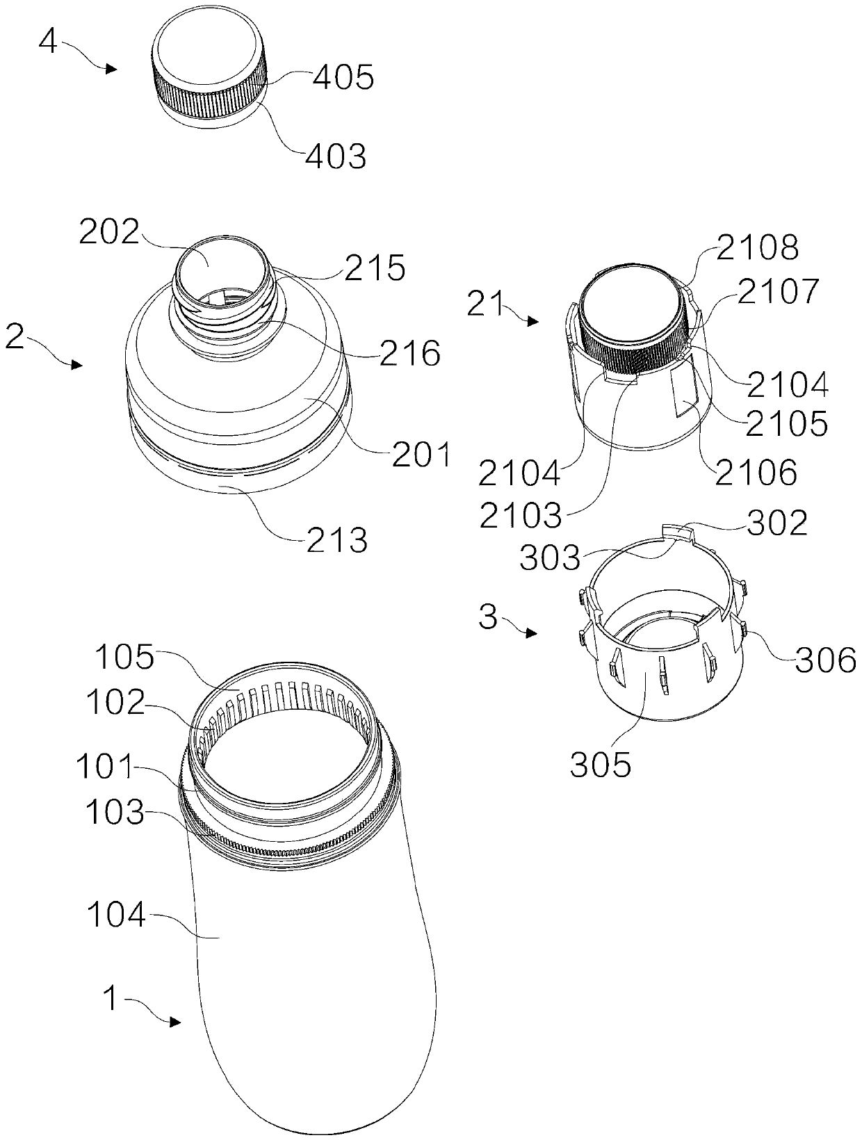 Material storage and release device, and components and application thereof