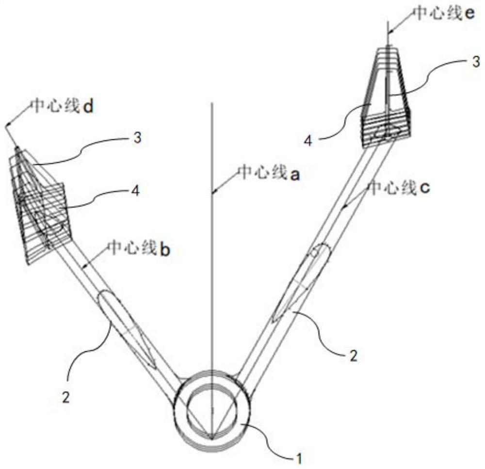 Scribing method for rear stern shaft bracket steel casting