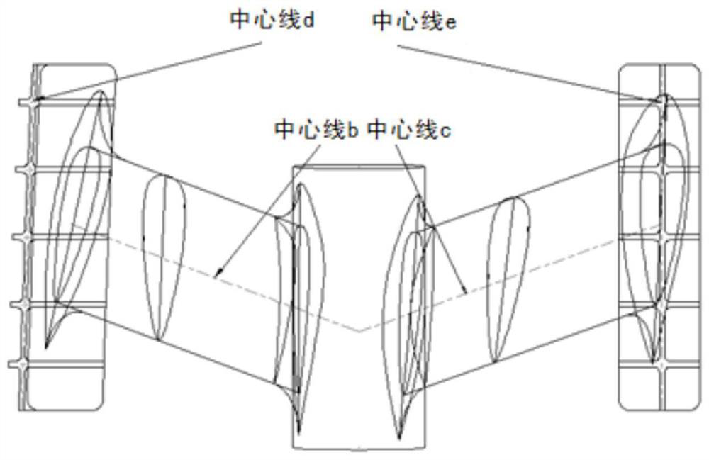 Scribing method for rear stern shaft bracket steel casting