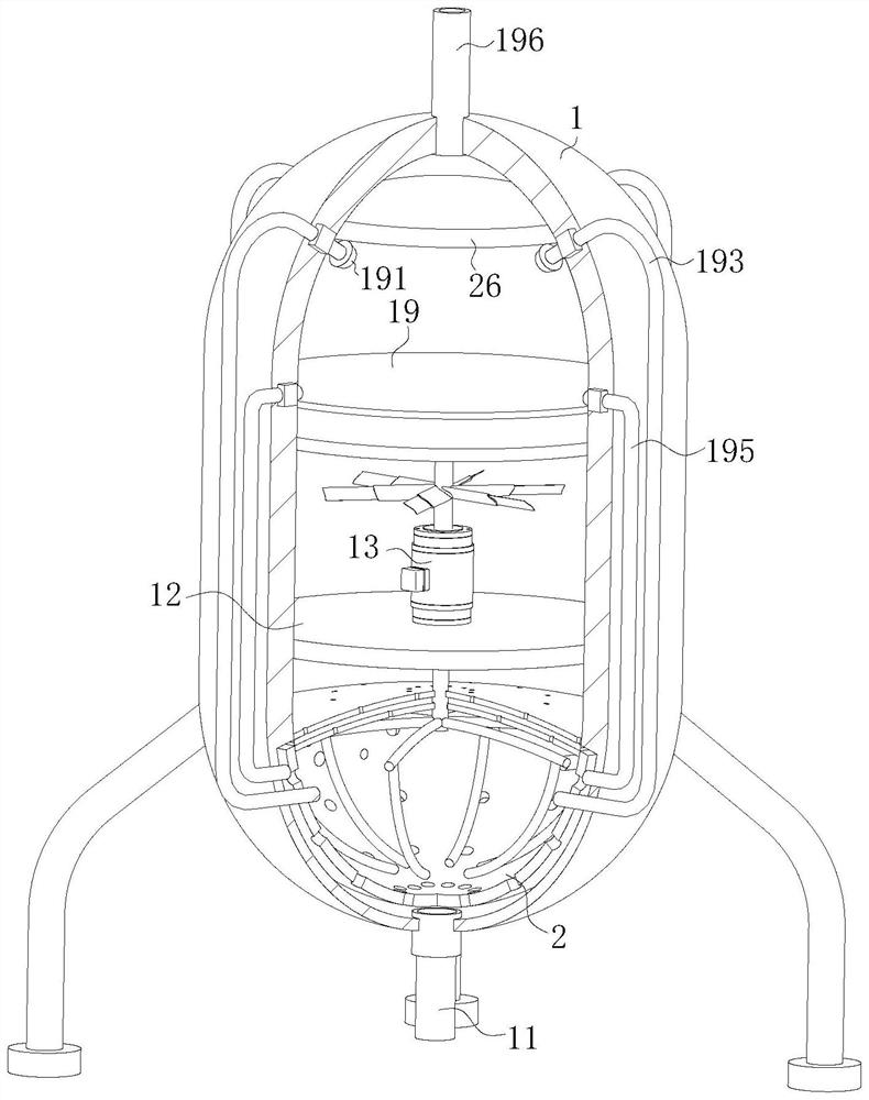 Three-stage tail gas purification tower for high-concentration nitric oxide