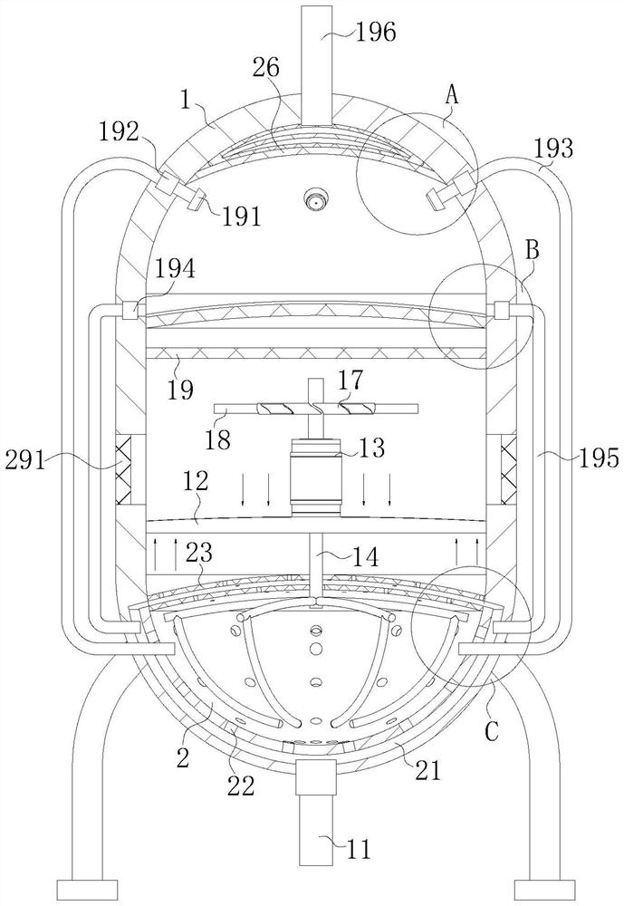 Three-stage tail gas purification tower for high-concentration nitric oxide