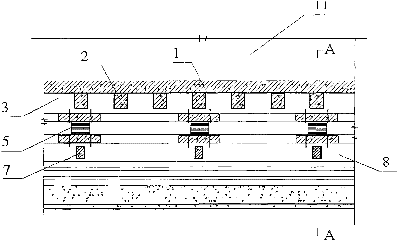 Installation and underpinning method of brick-concrete structured isolation bearings