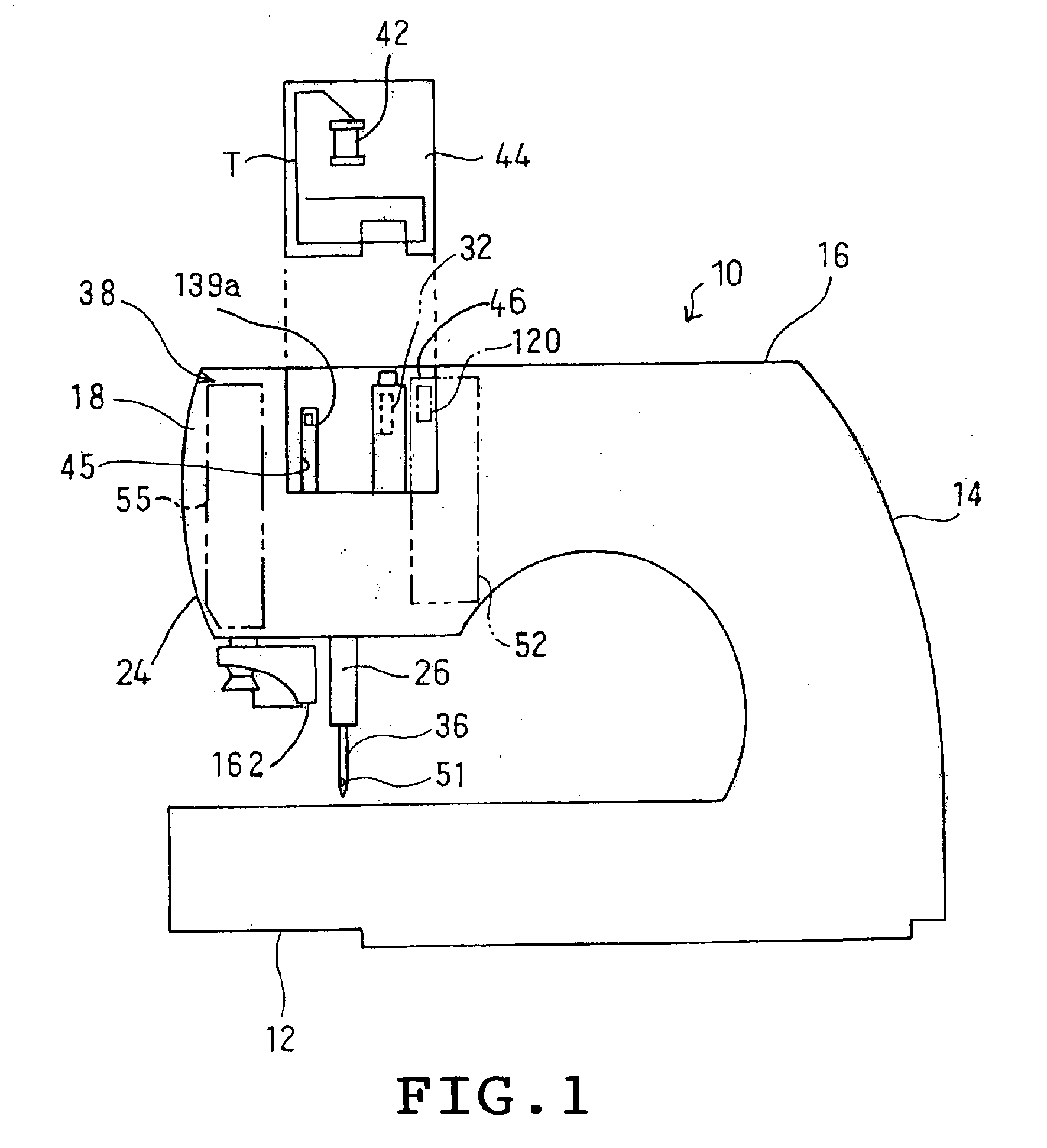 Threading apparatus for sewing machine