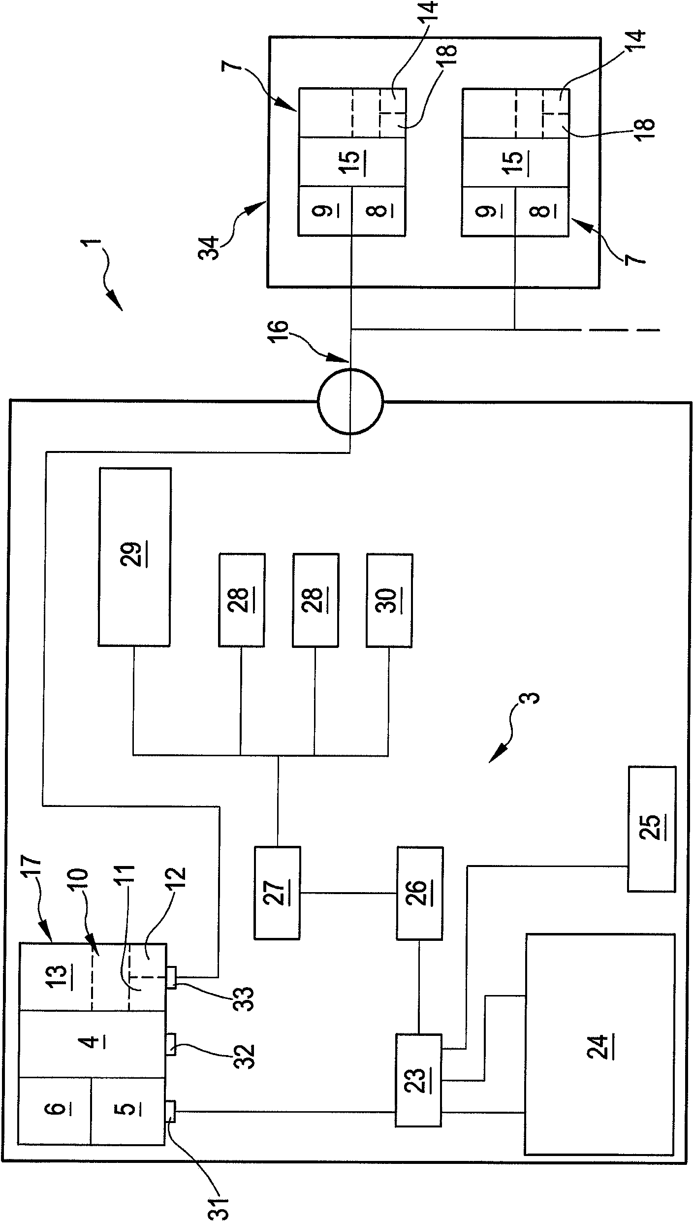 A warp knitting machine and a method for access to and control of the machine