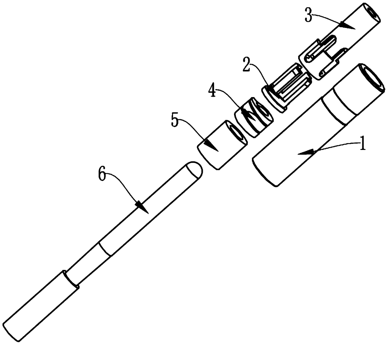 A high-speed mobile phone movement mandrel assembly with reverse chuck