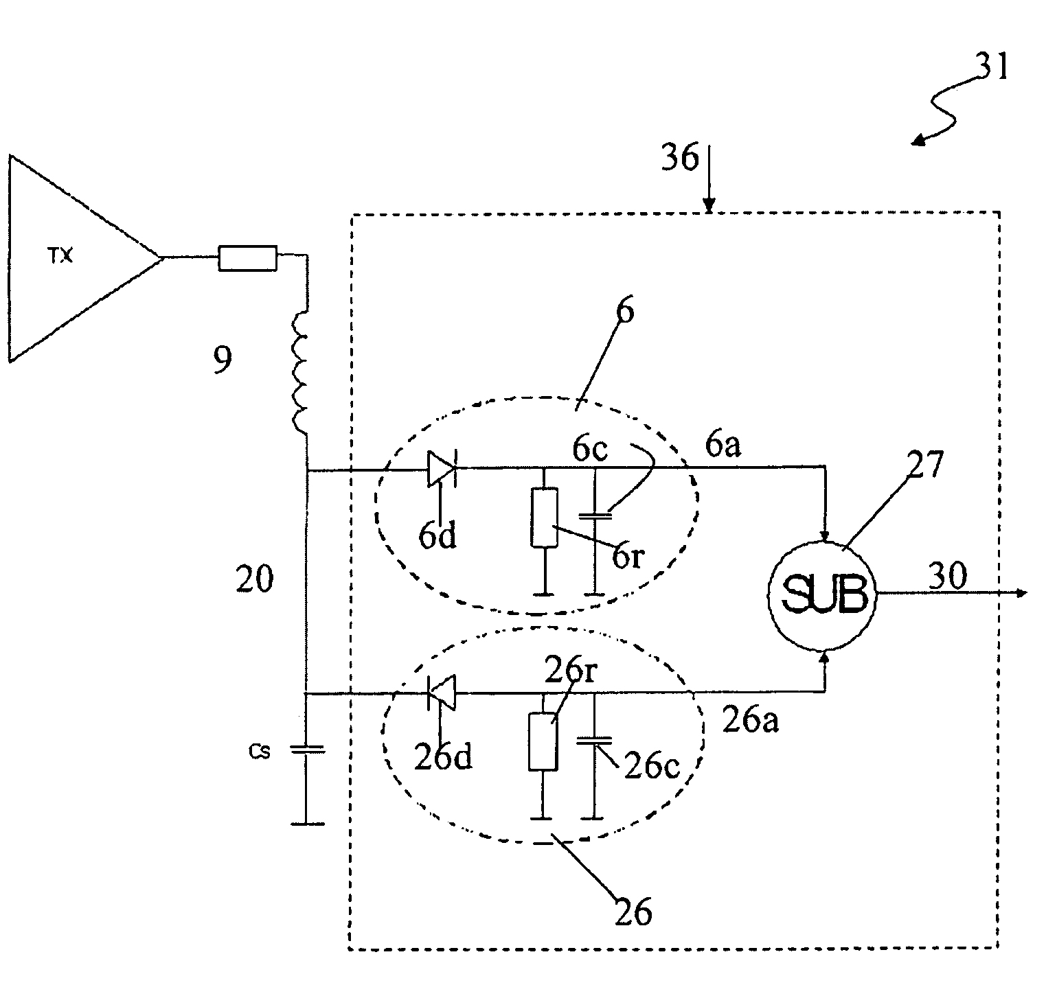 AM (amplitude modulation) demodulation system for RFID reader device