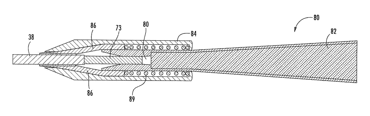 System for TFL lithotripsy, including endoscope with detachable and replaceable wave guide and method for use