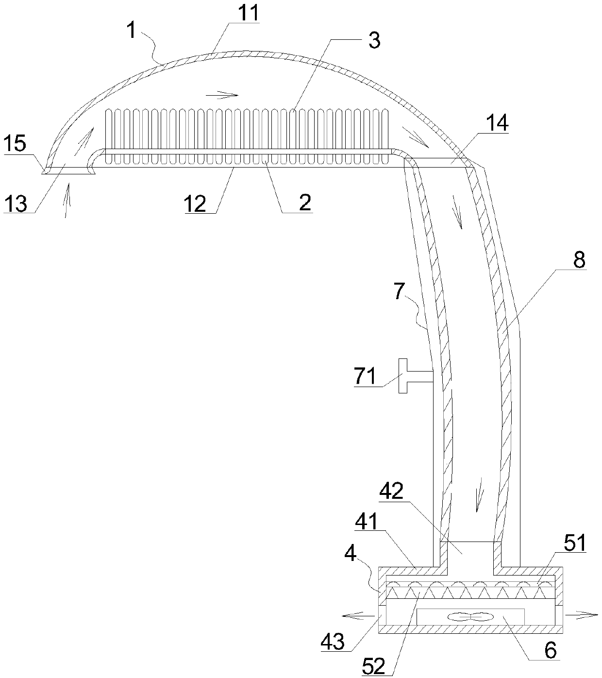 LED table lamp with heat preservation and air purification functions