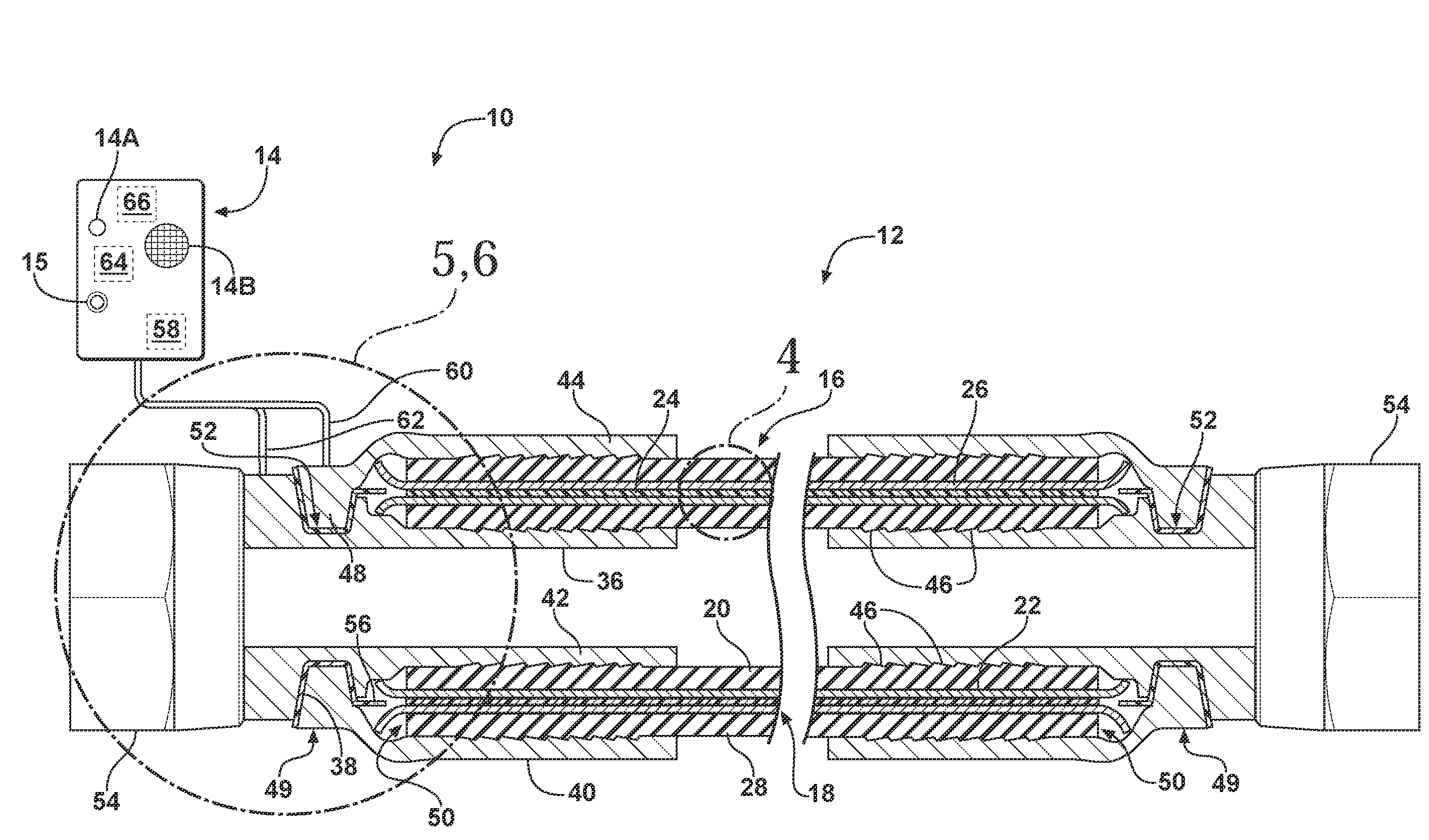 Hose with fault detection capability