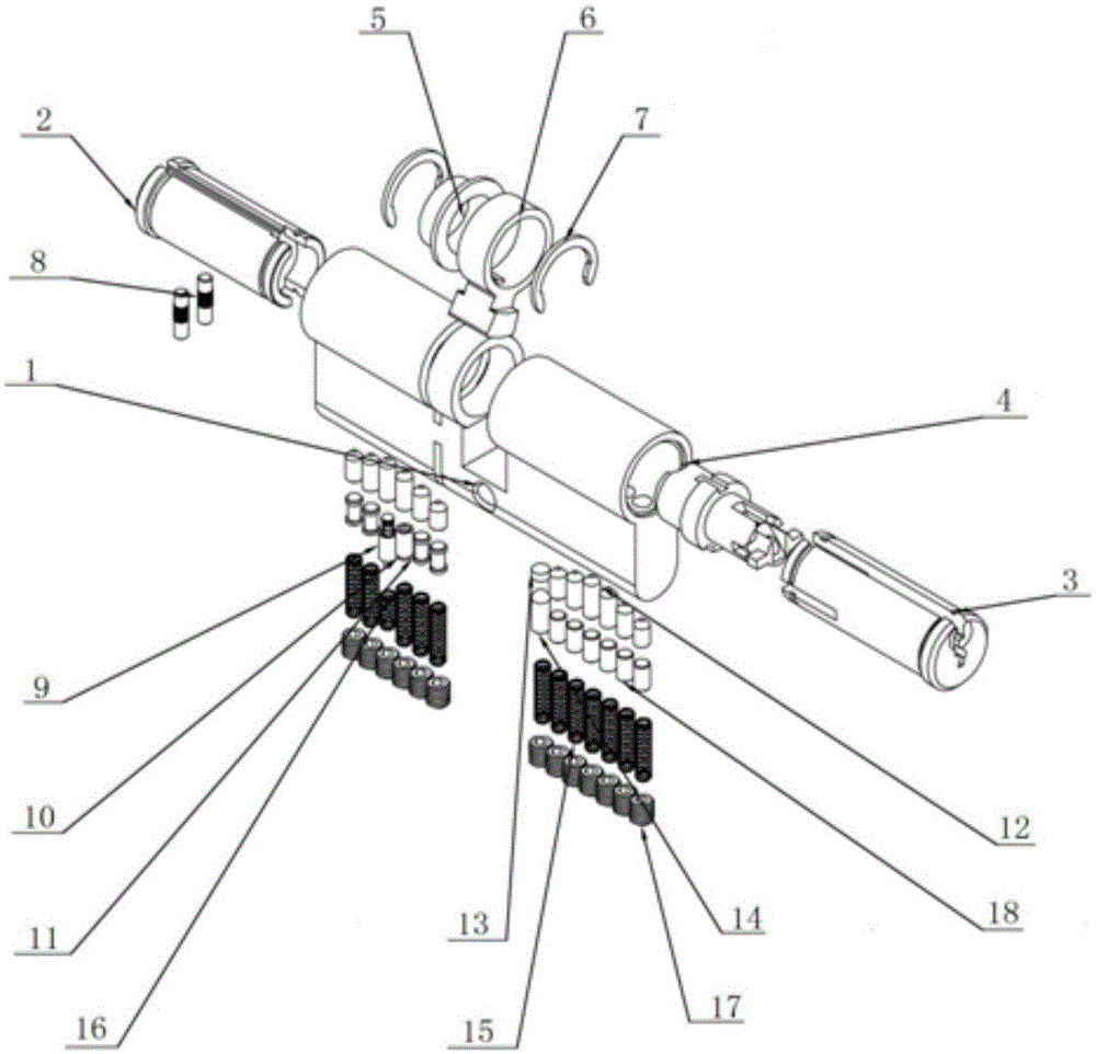 Lock with double lock cylinders