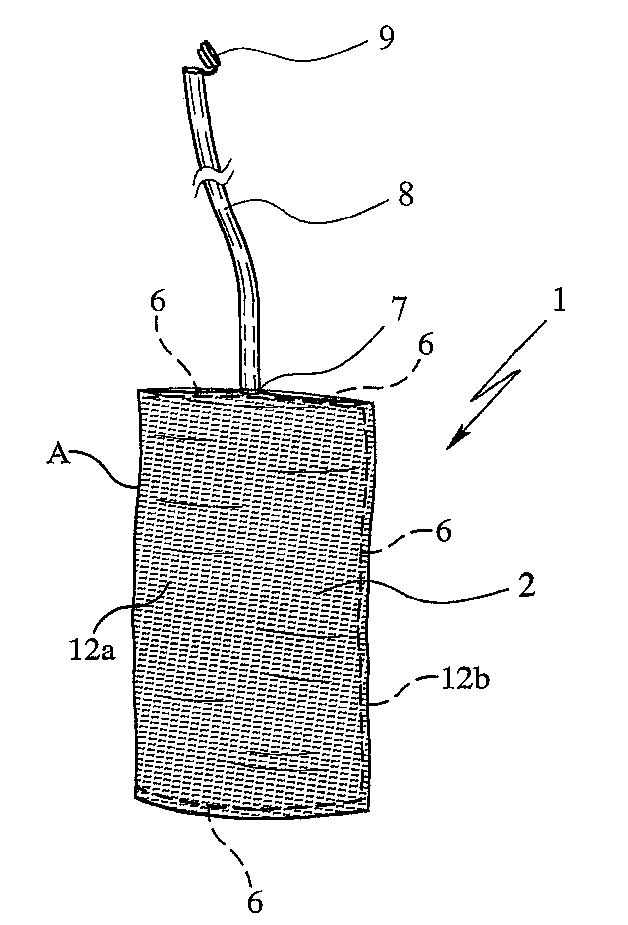 Drink receptacle, in particular drinking bag, composed of flexible composite material