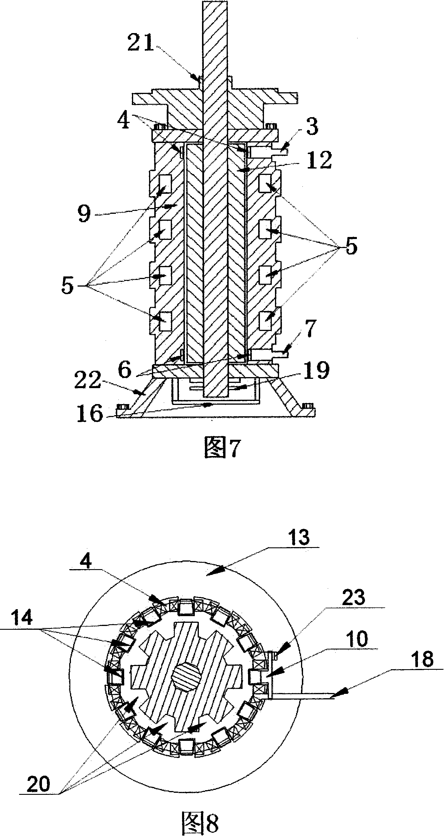 Electric vehicle-mounted complete closed internal liquid cooling, external wind cooling type switch reluctance motor