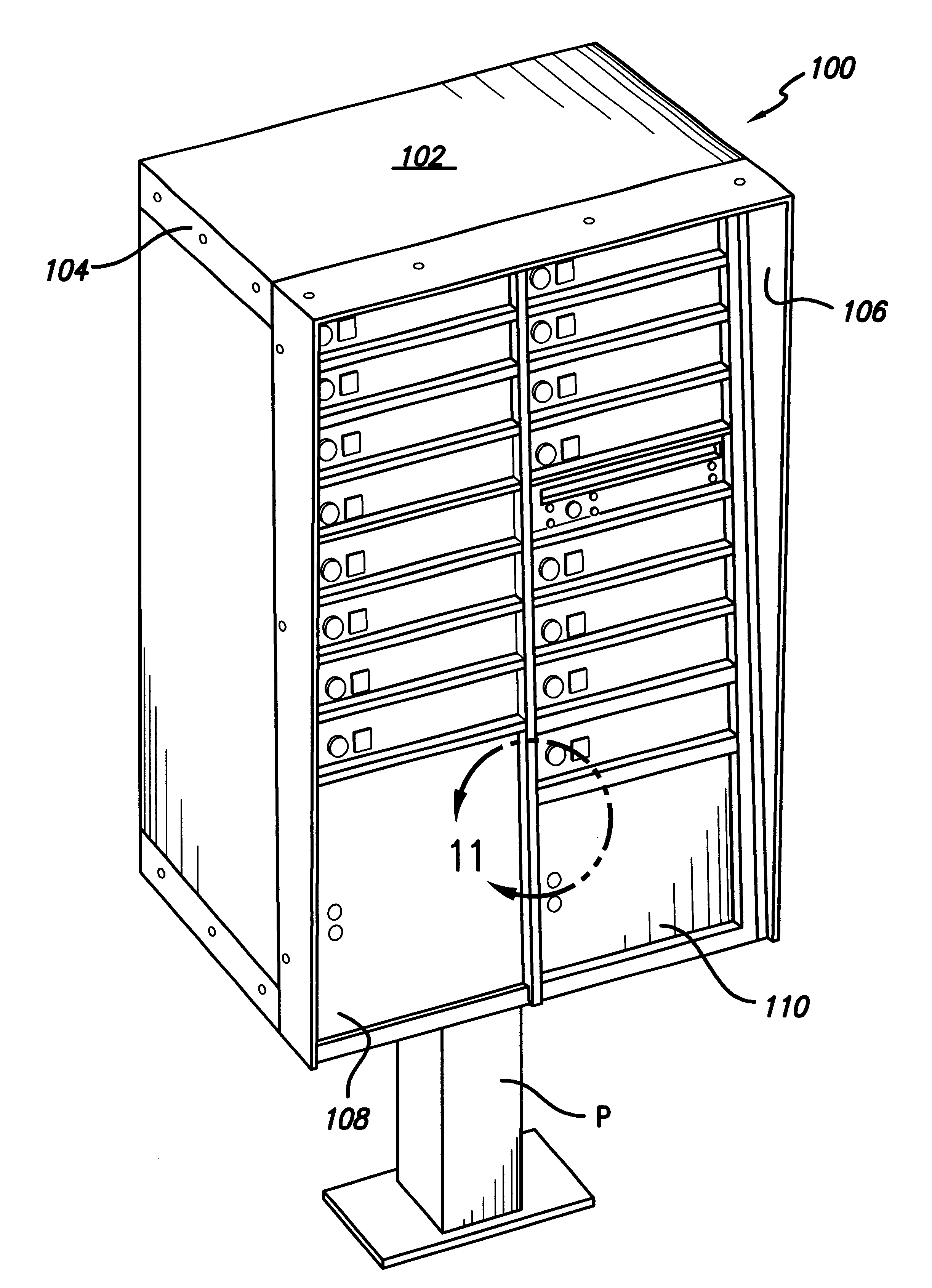 Secure cluster box unit for mail and parcels