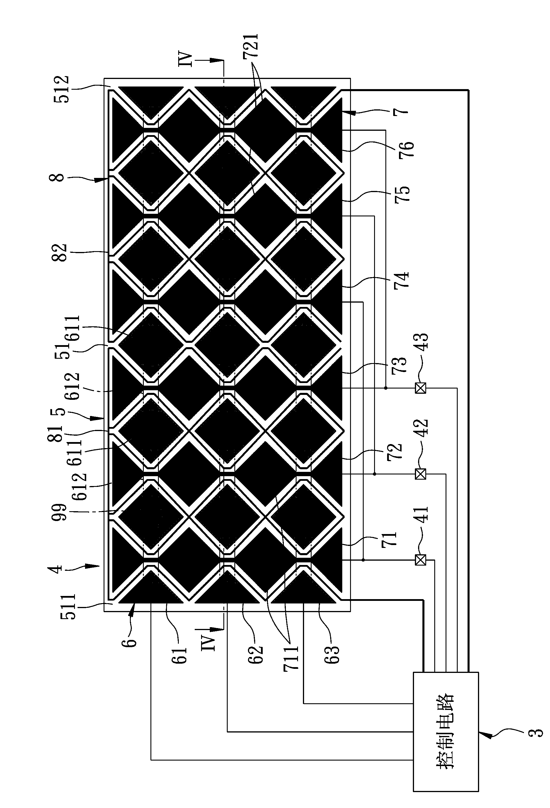 Touch panel, touch device and touch point detection method