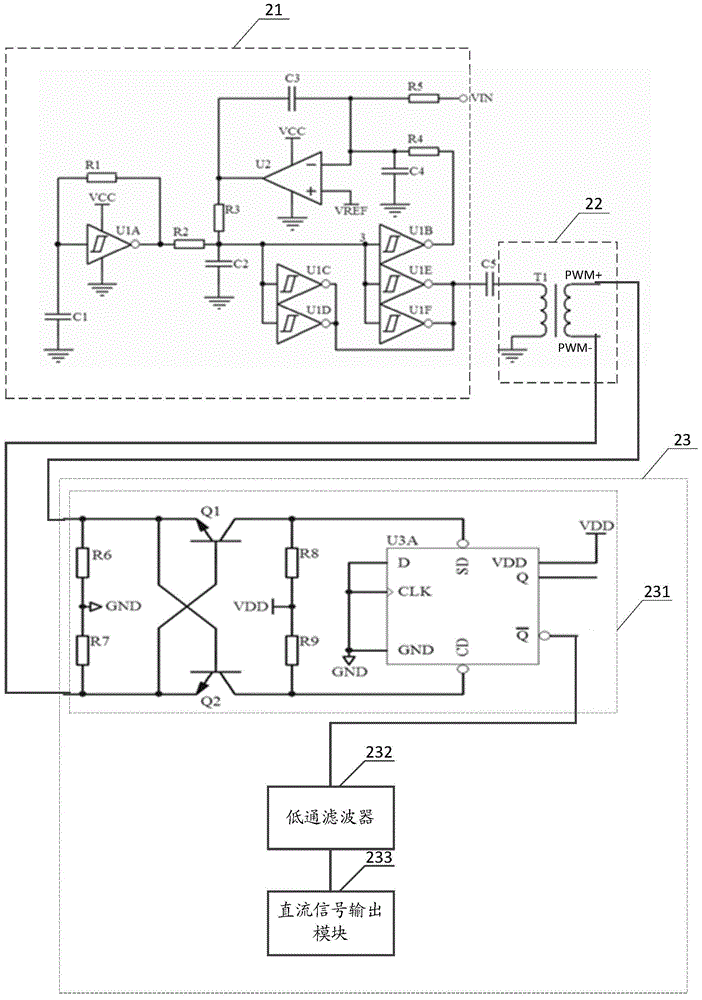 Electric quantity isolation sensor