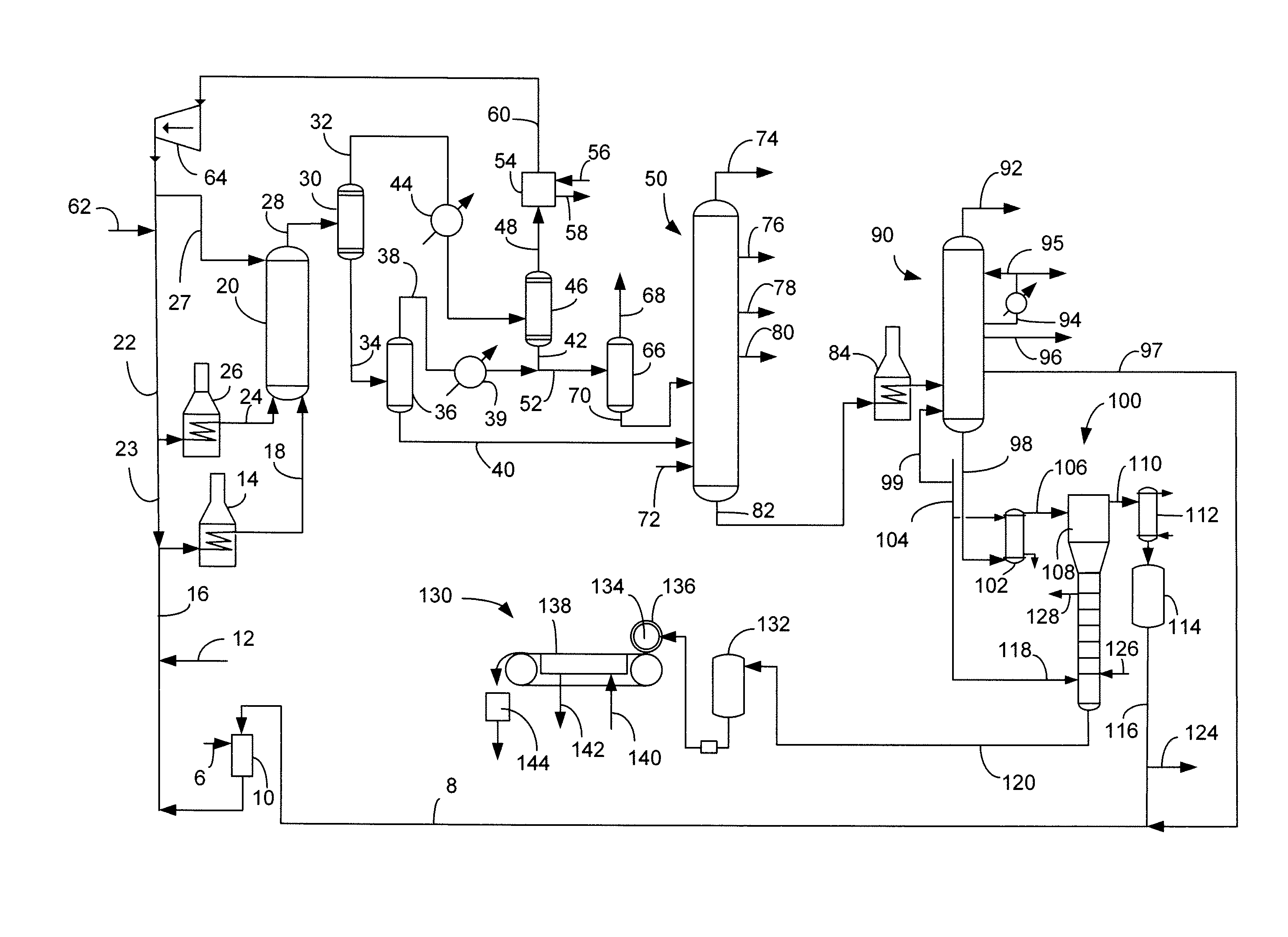 Apparatus for Separating Pitch from Slurry Hydrocracked Vacuum Gas Oil