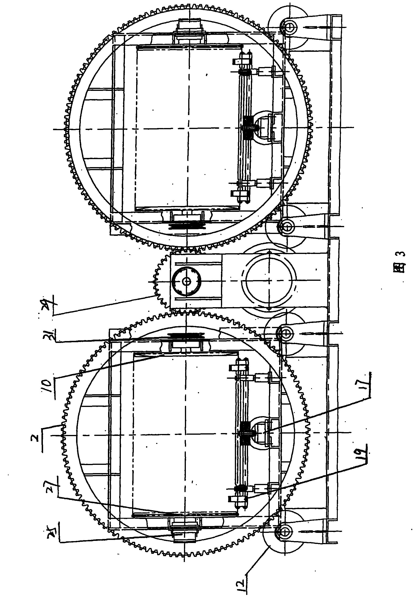 Washing device of closed barrel