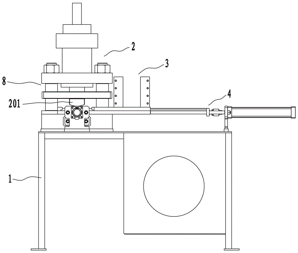 An arc bending machine used for arc bending and forming of door frame flat iron