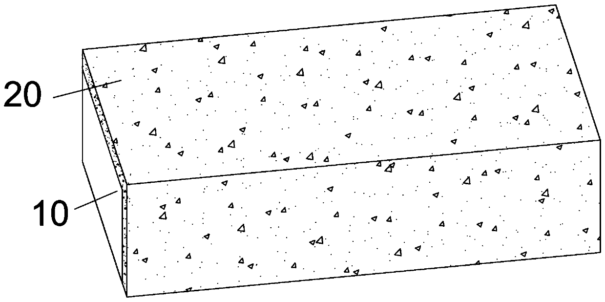 A production process of double-sided curb stone