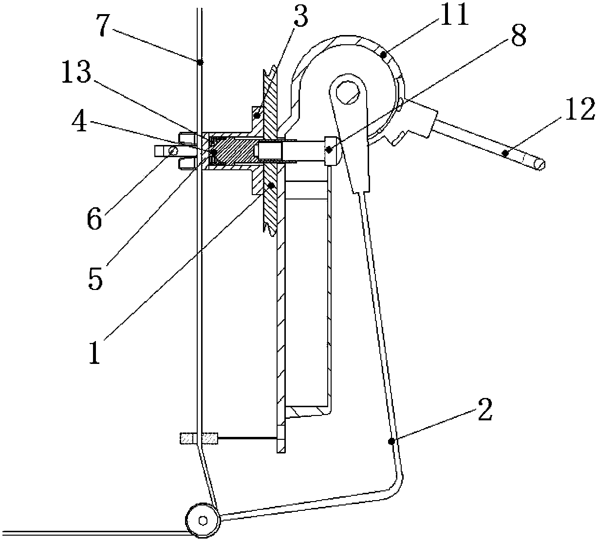 Yarn closing mechanism of yarn guide system