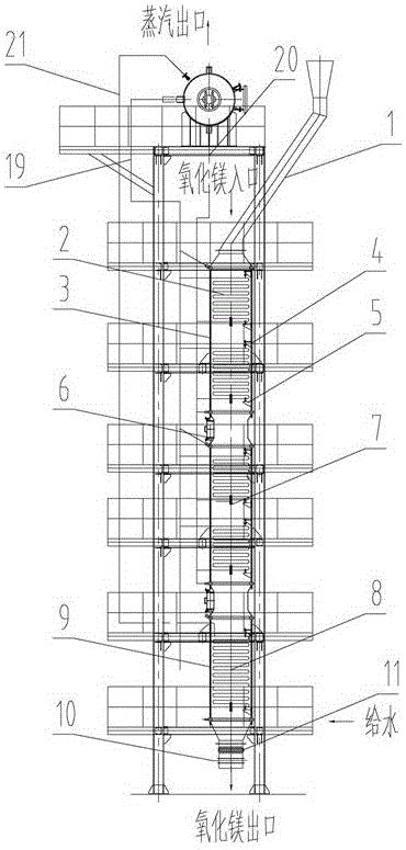 High-temperature solid micro-powder residual heat boiler