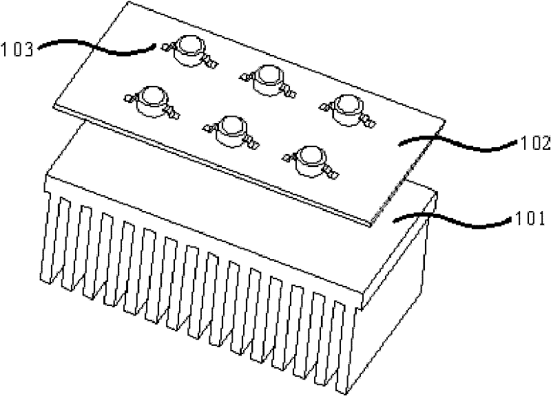 LED (Light Emitting Diode) module based on ceramic-based PCB (Printed Circuit Board) and manufacturing process thereof