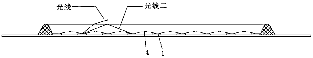 A cob light source light output structure and its application