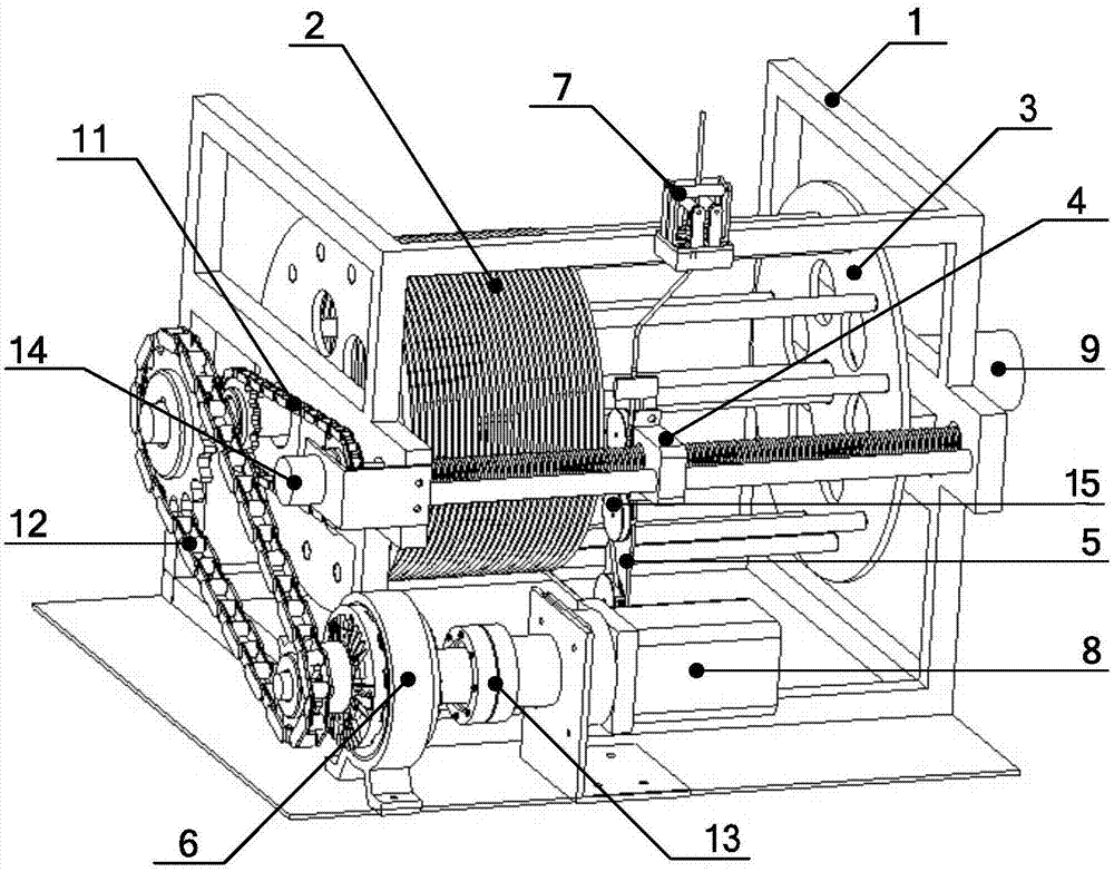 Cable tension self-adjustment winch and control method thereof