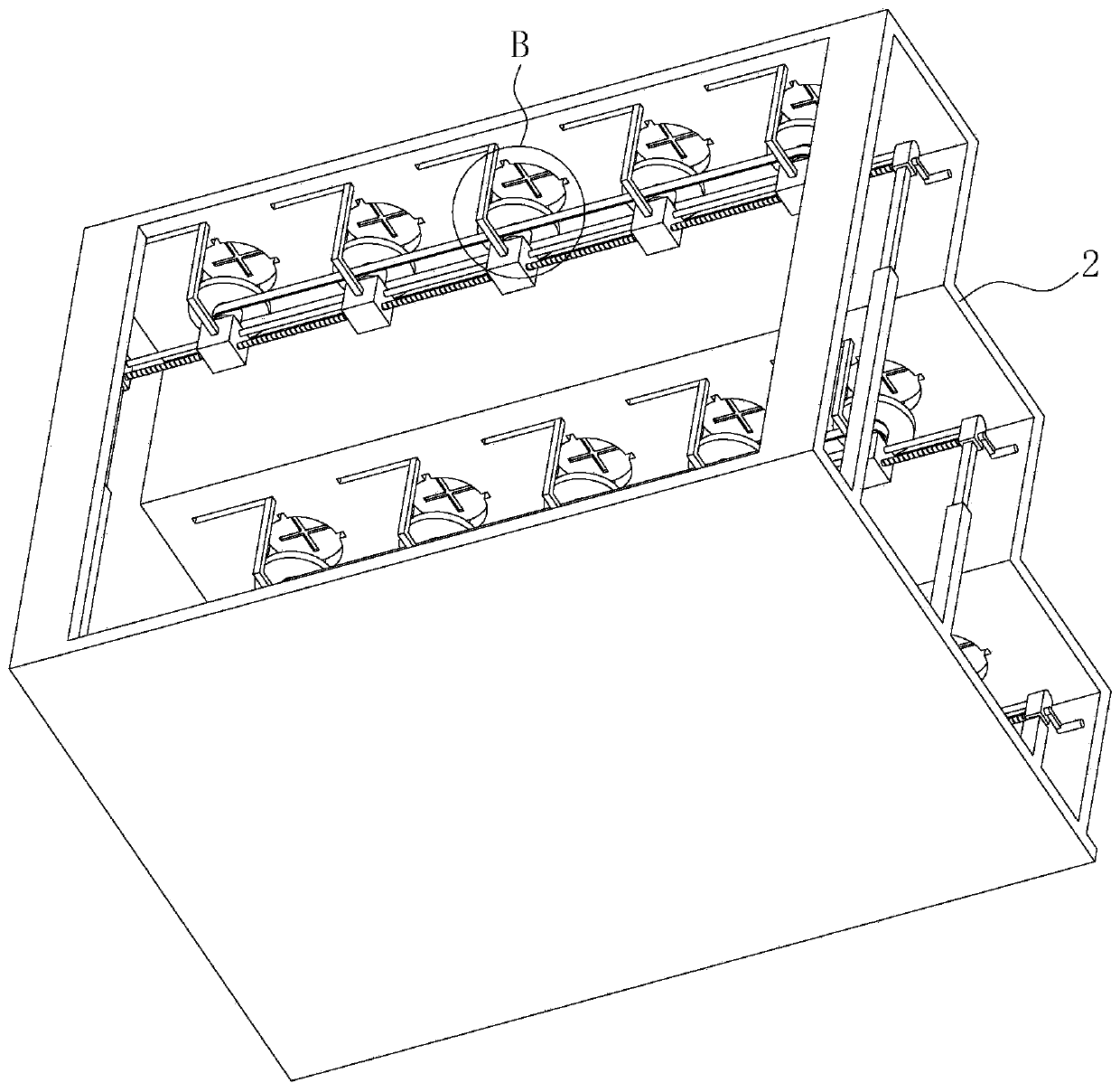 Stepped three-dimensional planting system for roof green plants