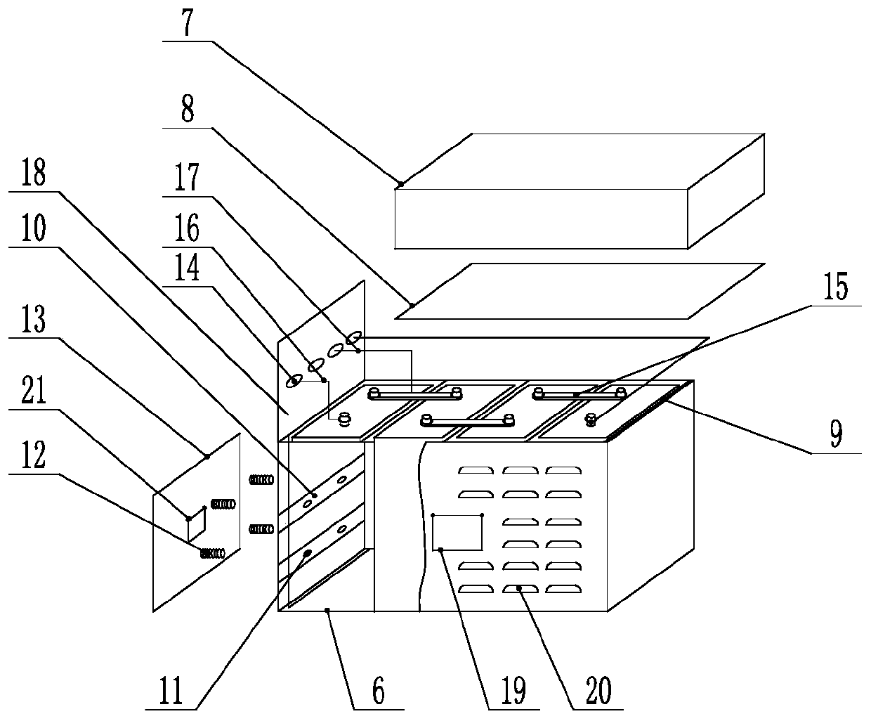 Cold-resistant rare earth energy storage power source package for communication base station