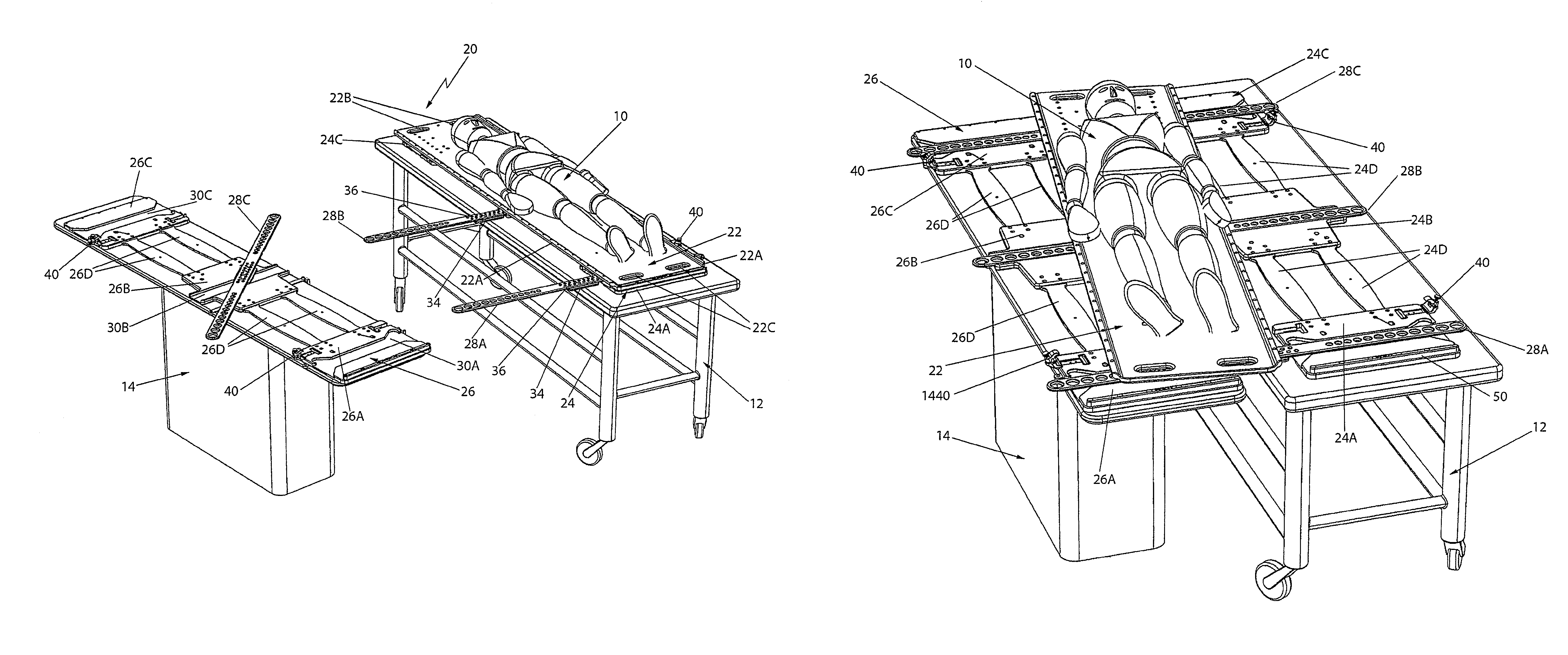 Patient transfer system for use in stereotactic radiation therapy