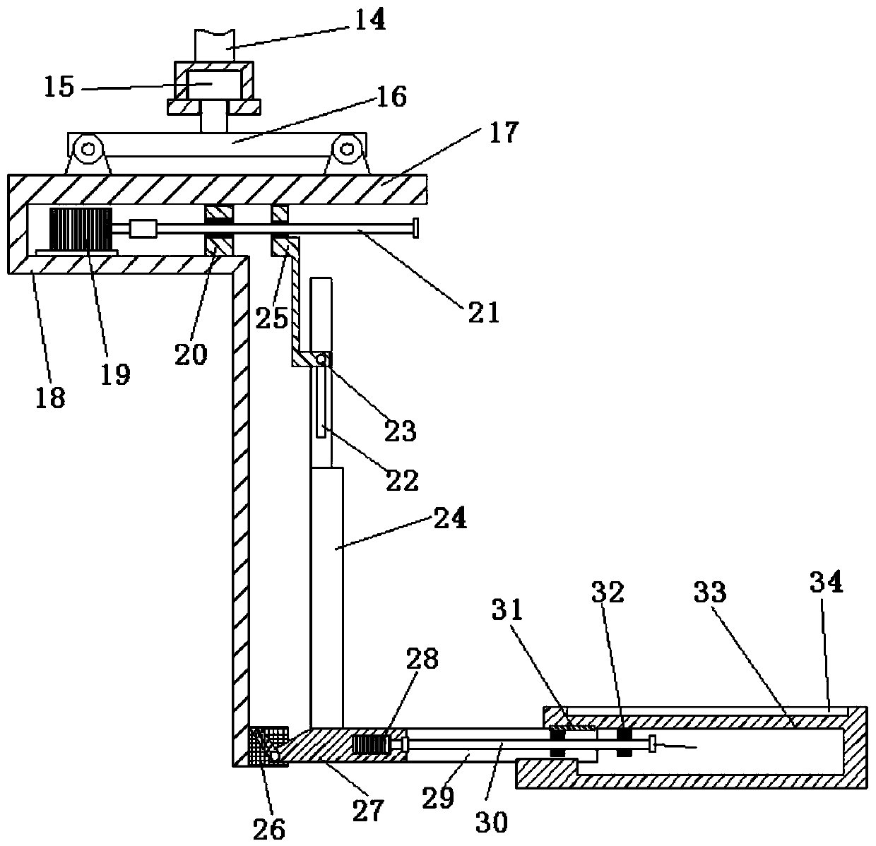 A clothing production material lifting device