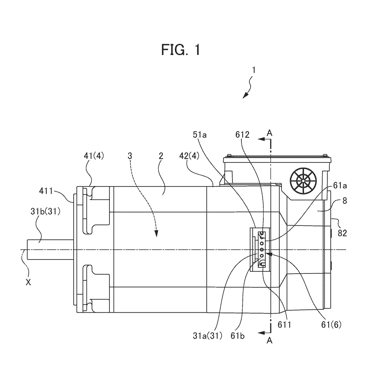 Electric motor having balance structure and machine tool equipped with the electric motor