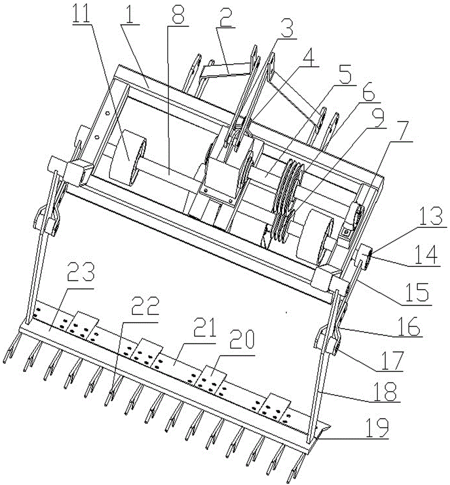 A chisel and shovel type deep root medicinal material excavator