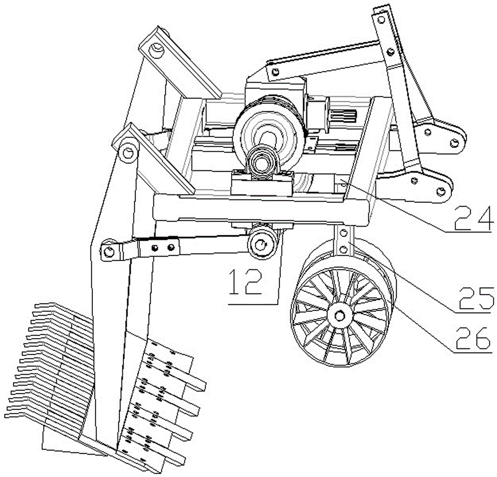 A chisel and shovel type deep root medicinal material excavator