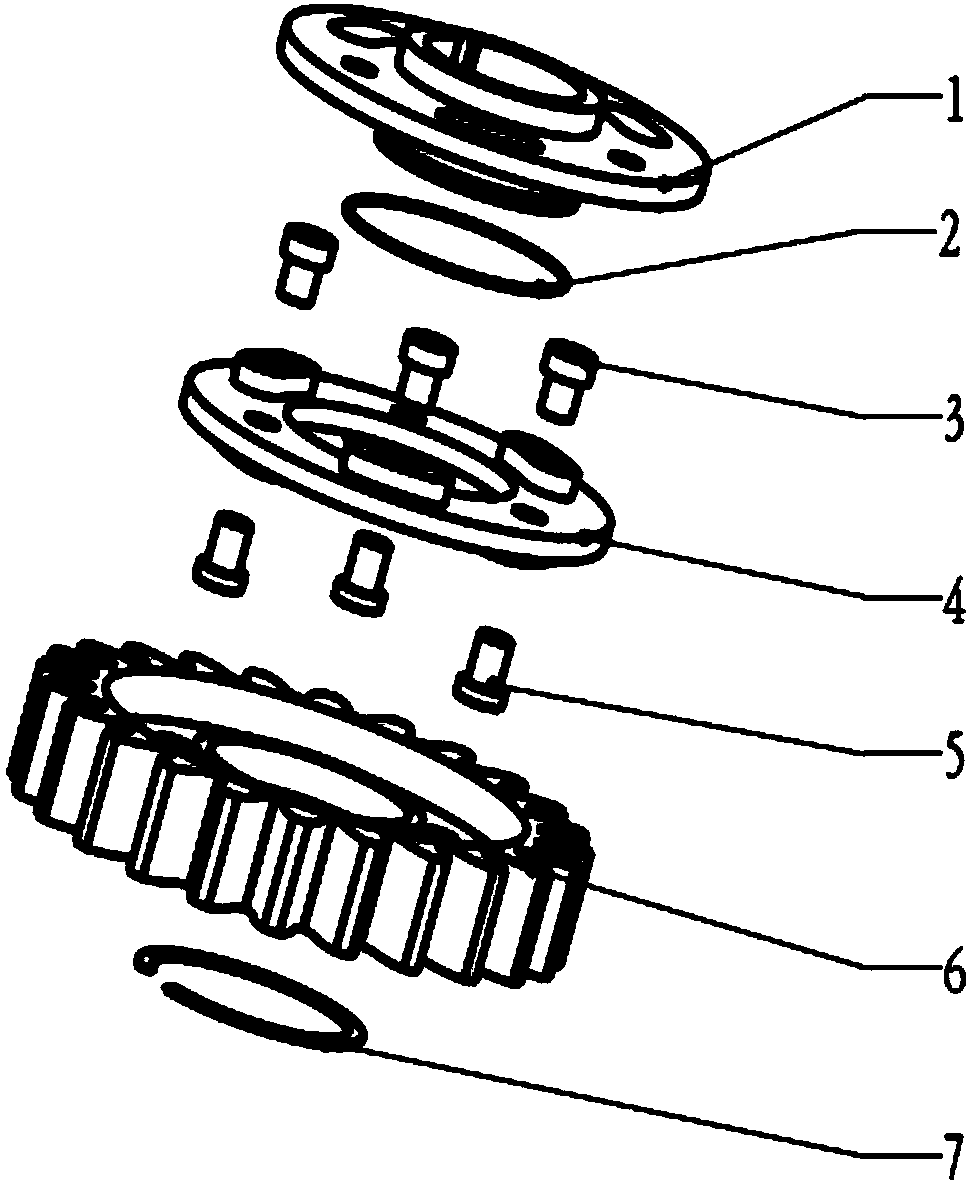 Flexible shock-absorption and noise-reduction gear